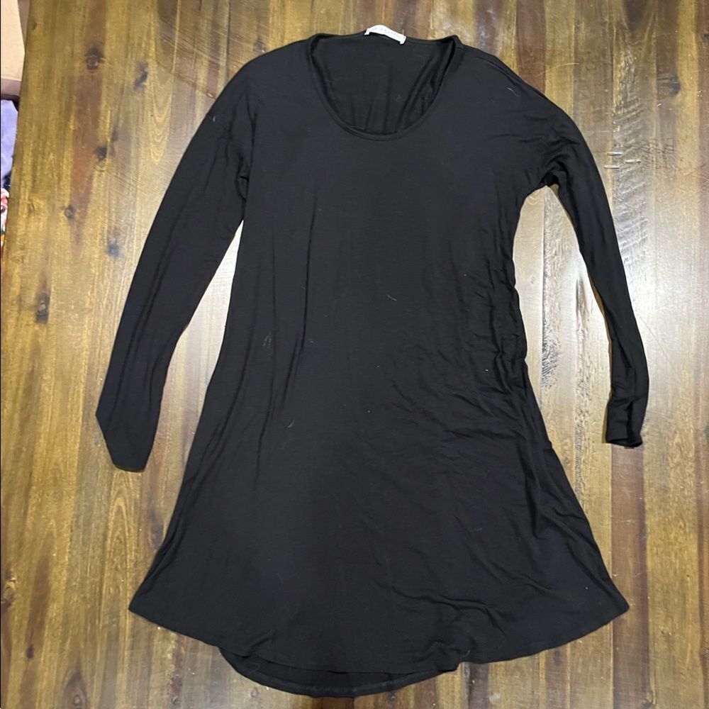 Chris and Carol Black Long Sleeve Dress Relaxed Fit